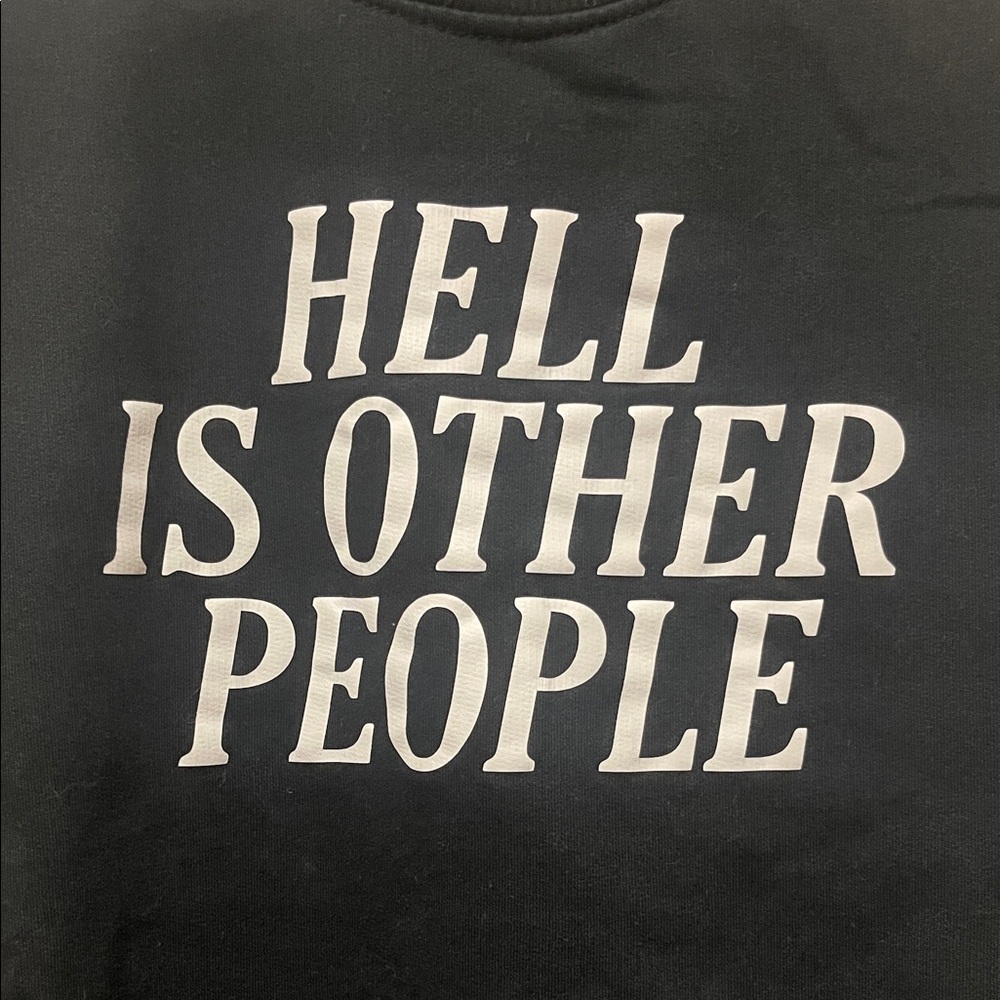 HELL IS OTHER PEOPLE Minga London Black Crewneck Sweater - Picture 2 of 5